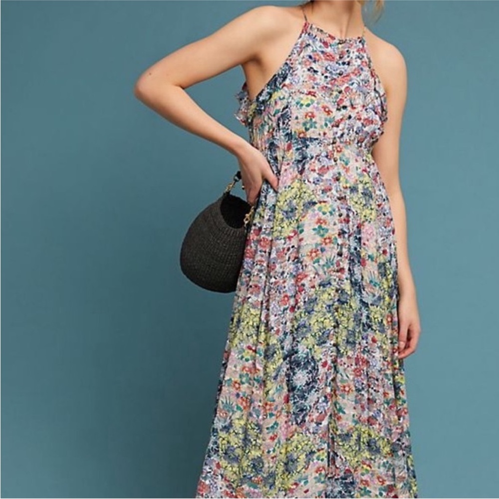 Anthropologie Floral Maxi Dress - Multicolor